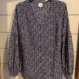 Cabi navy Je t'aime blouse